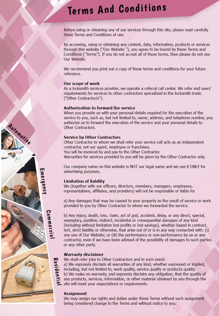 Baltimore Mobile Locksmith, Baltimore, MD 410-246-6586 - terms-and-condition-n-59m